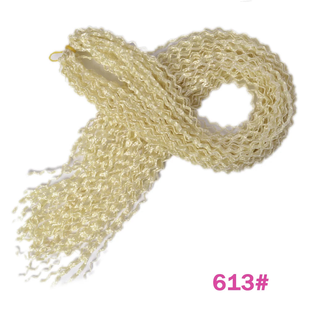 Trend Way 25inch 50g/Package Synthetic Extensions Braiding Hair Blonde For Women 25inch Curly Box Braids Zizi Crochet Hair Black