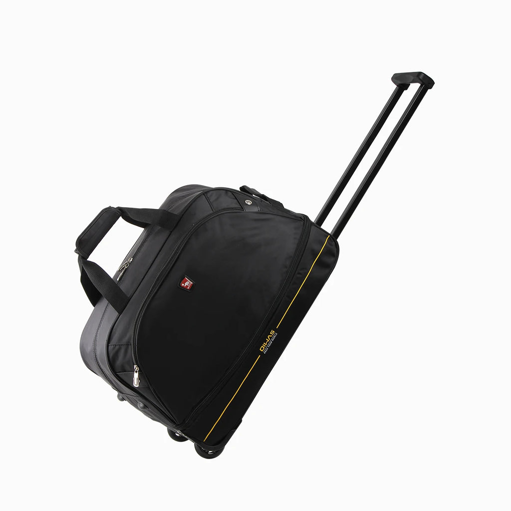 OIWAS Men Trolley Duffle Bag 56L Water-Repellent Foldable Rolling Suitcase Hand Luggage With Wheels Carry-On Bags Expansion Pack