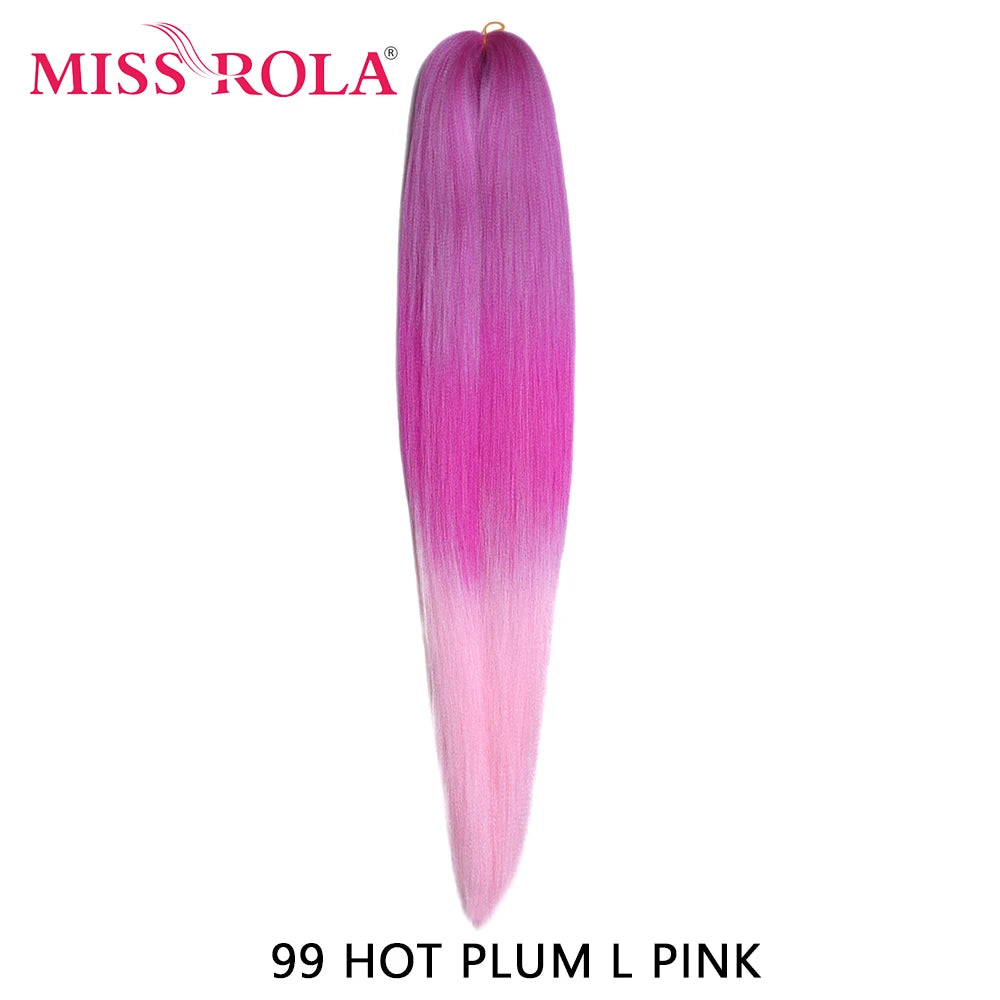 Miss Rola Synthetic 22 Inch 60G Kanekalon Hair Tinsel Wire Jumbo Braid Yaki Straight Hair Extension Twist Braid Bulk Wholesale