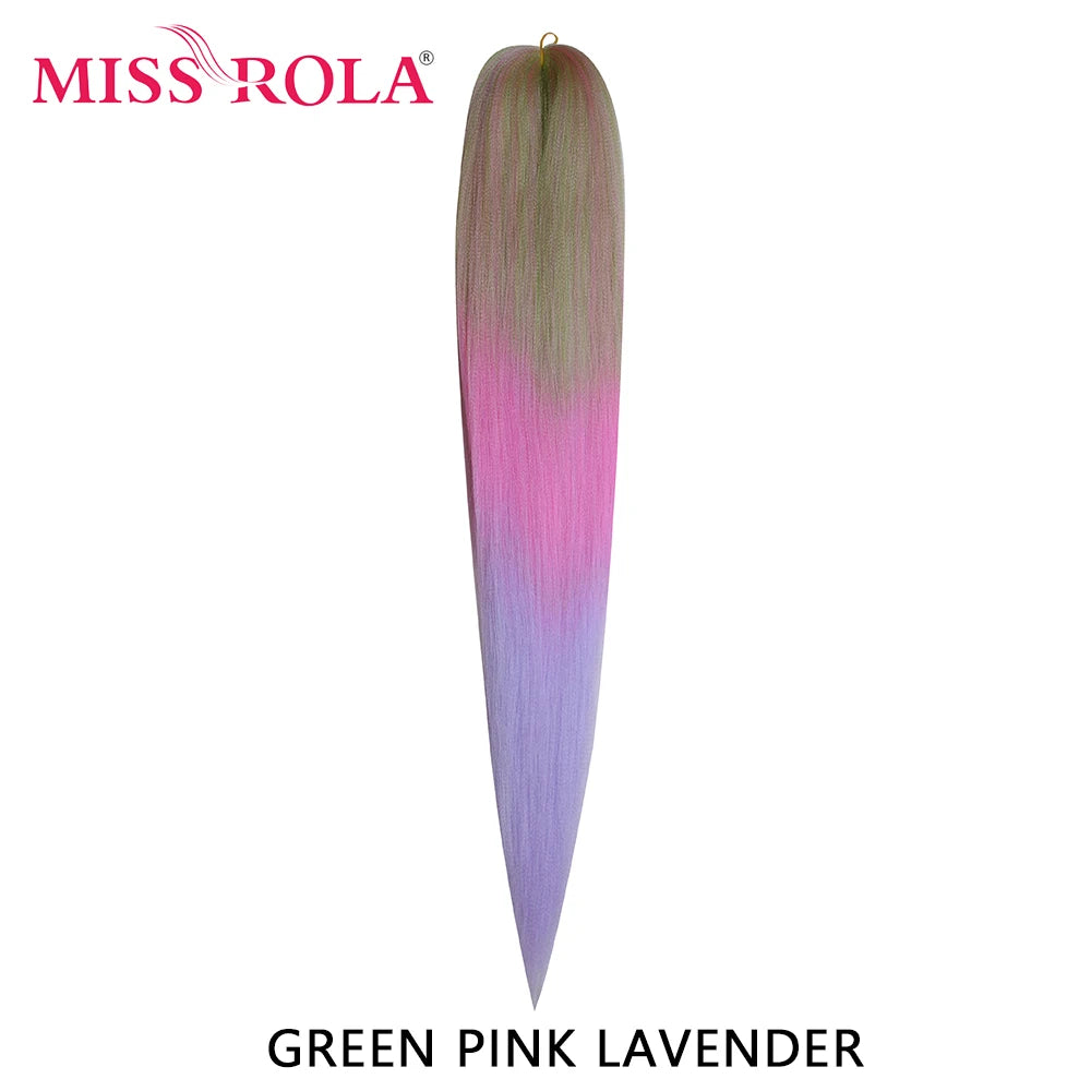 Miss Rola Synthetic 22 Inch 60G Kanekalon Hair Tinsel Wire Jumbo Braid Yaki Straight Hair Extension Twist Braid Bulk Wholesale