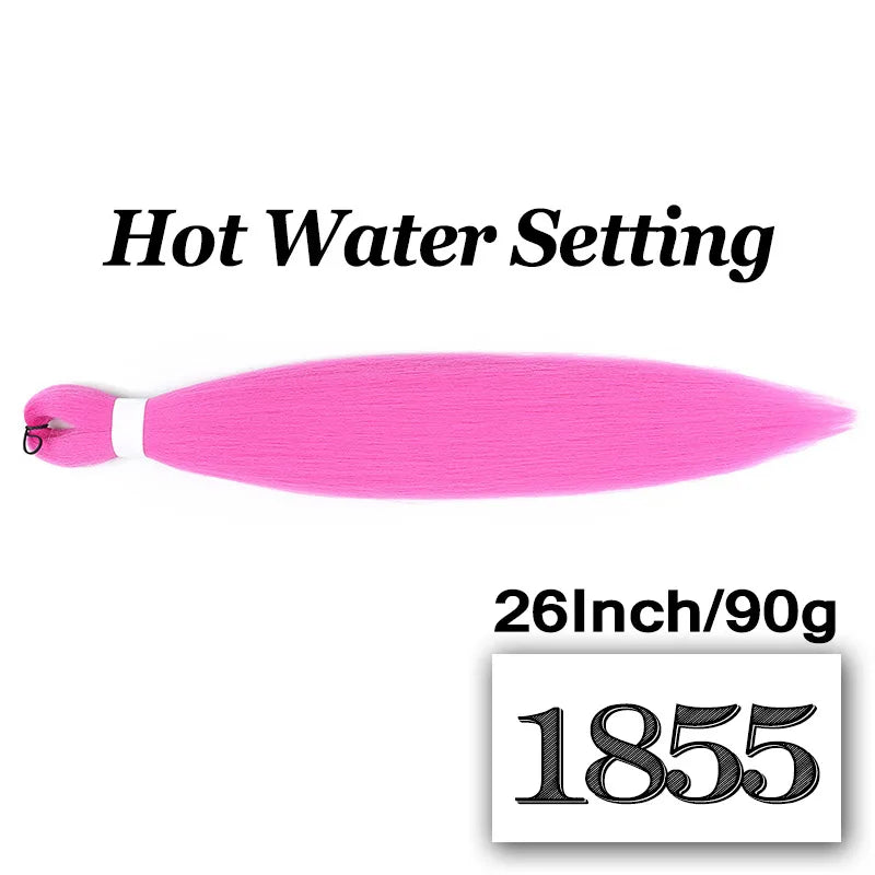 Braiding Hair Pre-stretched 26 Inch 90G Synthet Jumbo Braiding Hair Extensions for African Crochet Braids Red Peach Pink Pigtail