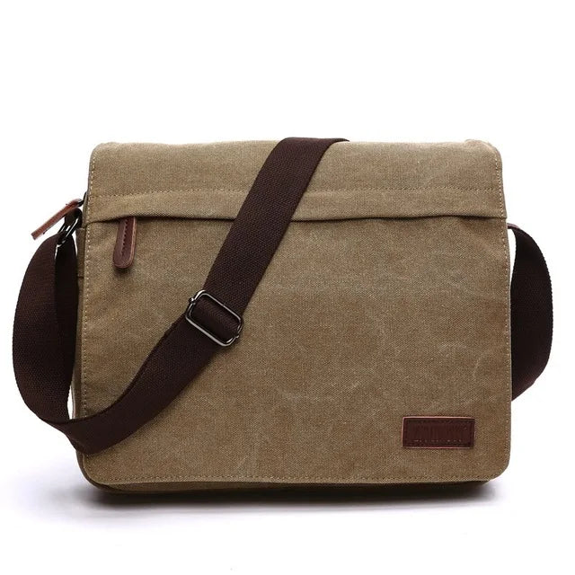 Fashion Solid vintage Canvas Messenger Satchel Bags Buckle Casual Portable Shoulder Bag Korean Trend Simple Pack For Men 2020