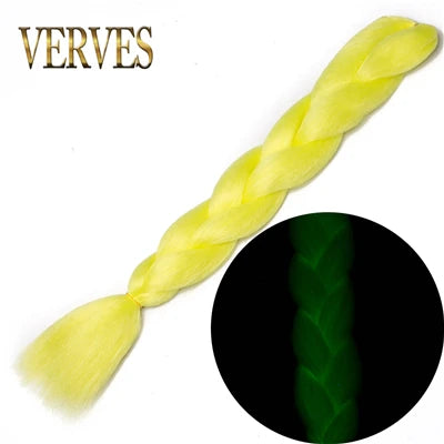 VERVES Ombre Jumbo Braids — 24" 100 g Two-Tone Synthetic Braiding Hair (Pink/Black/Blue)