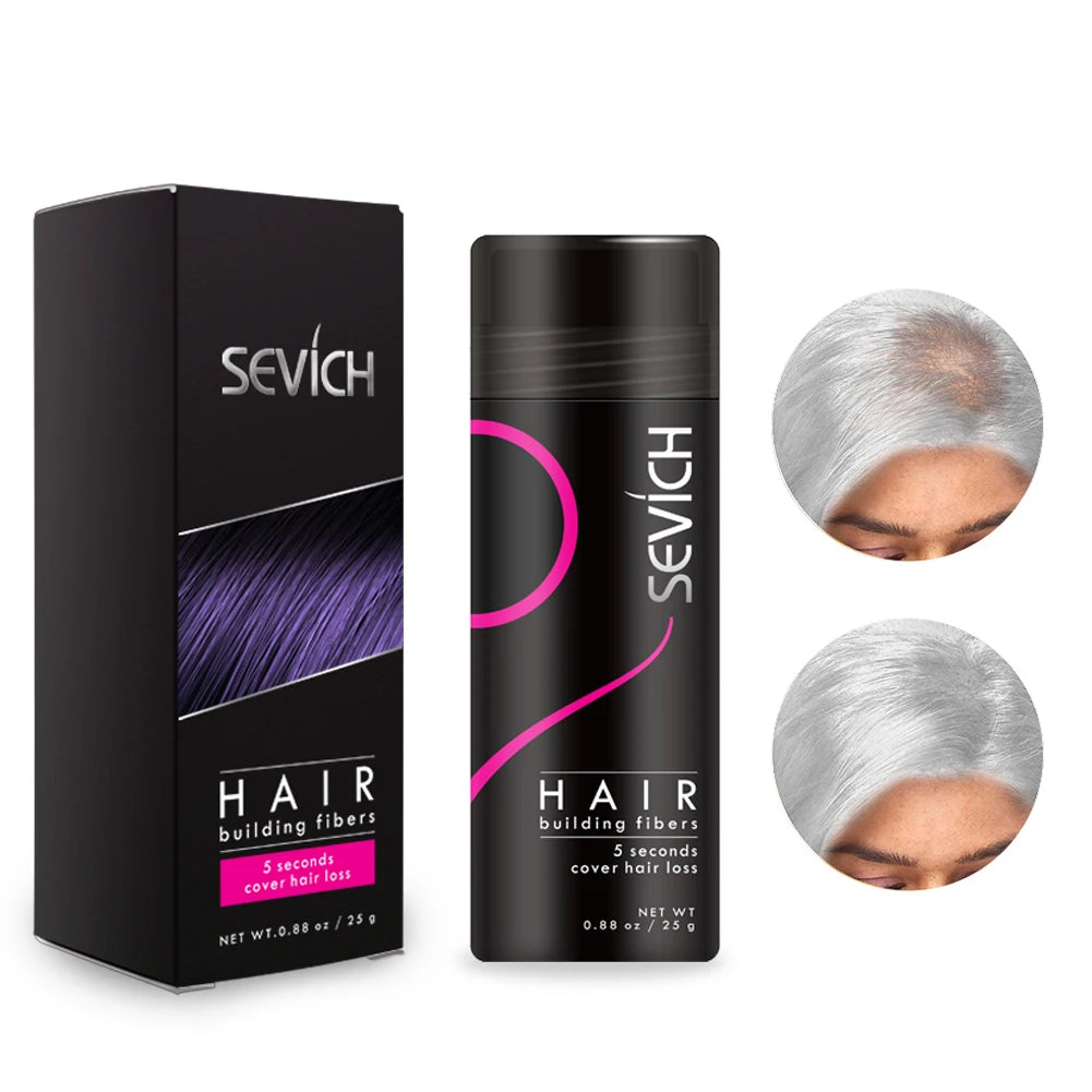 Hair Building Fibers Keratin Thicker Anti Hair Loss Products Concealer Refill Thickening Hair Fiber Powders Growth sevich 25g