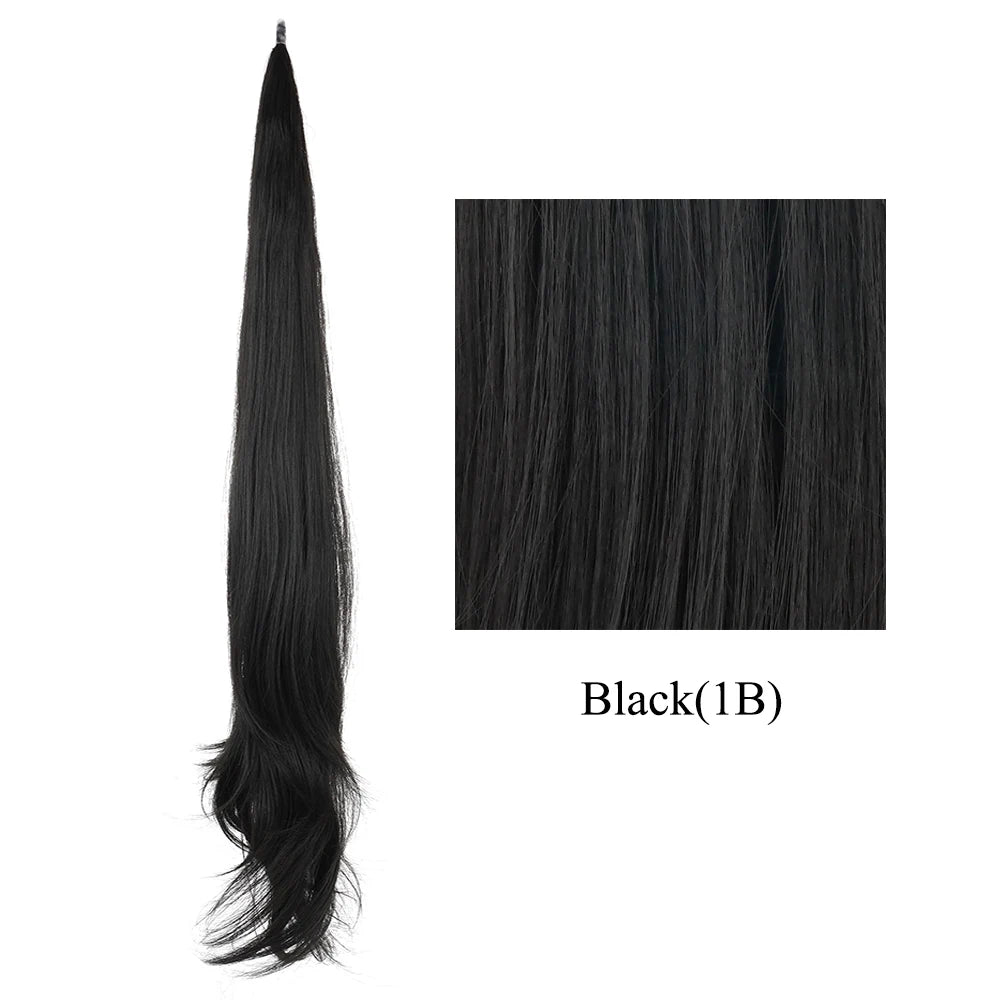 Soowee 32" Clip-In Straight Hair Extension — Heat-Resistant Matte Fiber (100 g, 1-Piece)