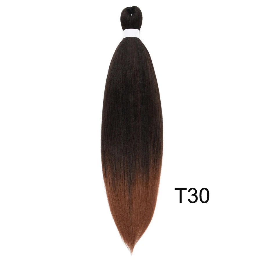 Refined Hair Pre-Stretched EZ Braid — 26" Ombre Brown Synthetic Braiding Hair