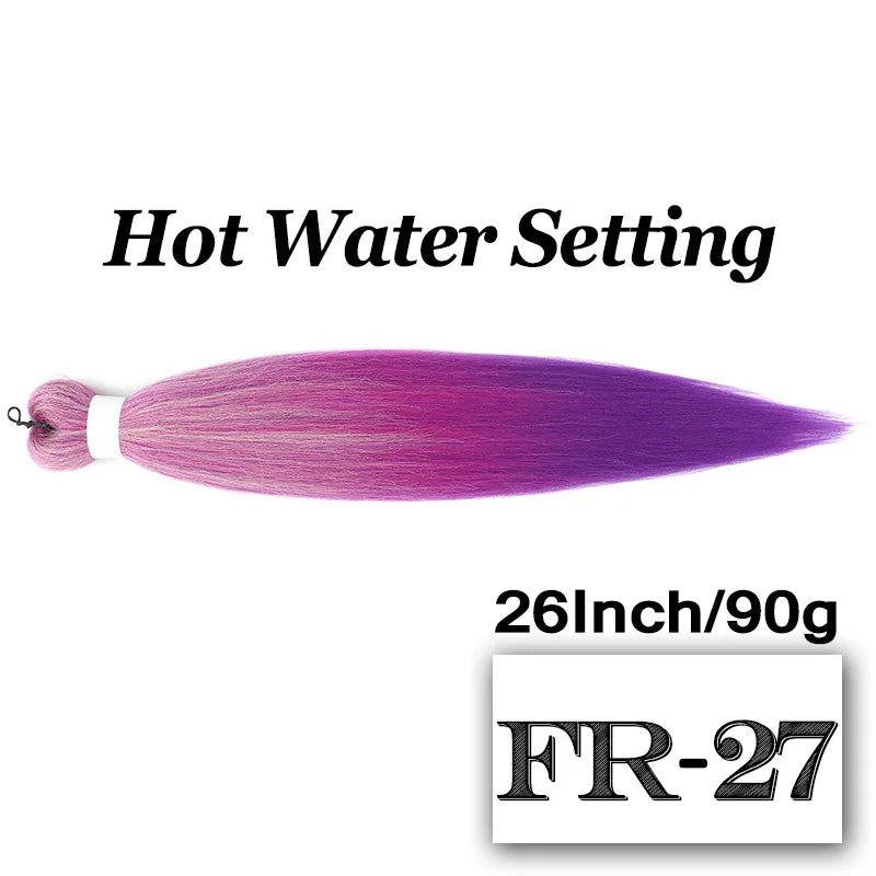 Braiding Hair Pre-stretched 26 Inch 90G Synthet Jumbo Braiding Hair Extensions for African Crochet Braids Red Peach Pink Pigtail