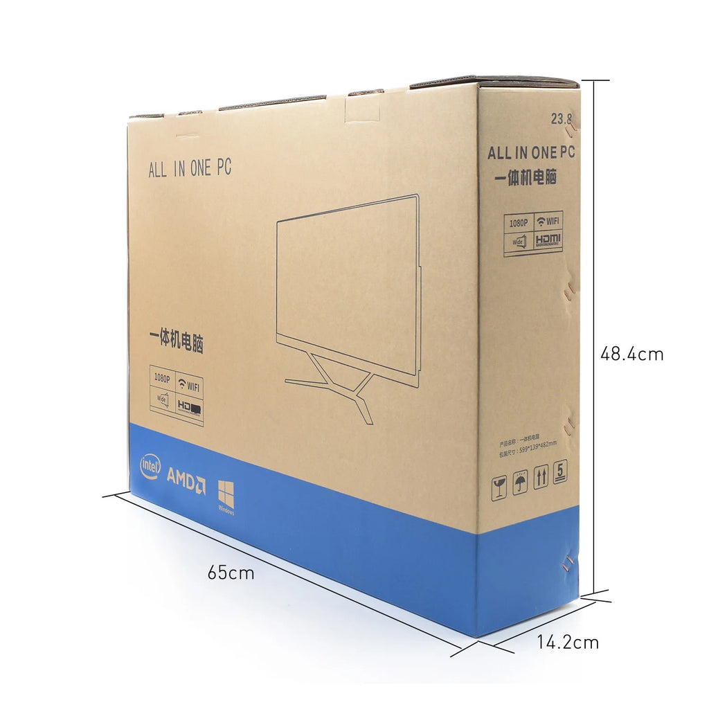 AOTESIER 24″ All-in-One Desktop PC — Intel i3 / i5 / i7 / i9, 8GB DDR3, 250GB SSD, FHD 1080P LED Display, Windows 10, OEM Business & Gaming Computer