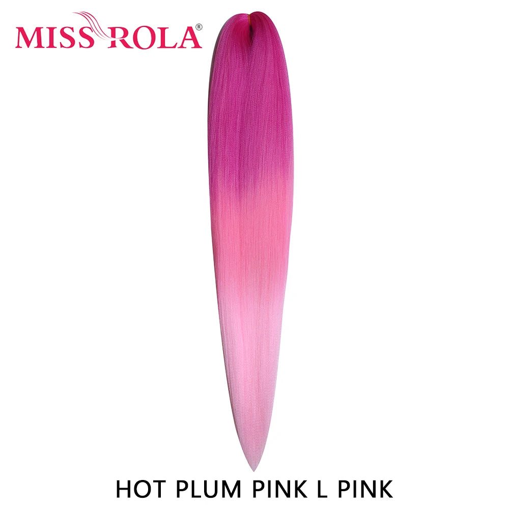 Miss Rola Synthetic 22 Inch 60G Kanekalon Hair Tinsel Wire Jumbo Braid Yaki Straight Hair Extension Twist Braid Bulk Wholesale