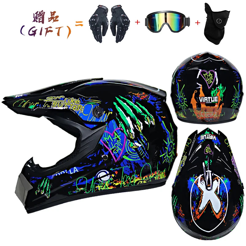 ORZ DOT-Certified Safety Motocross Helmet | Lightweight ABS Off-Road Helmet for Kids & Adults