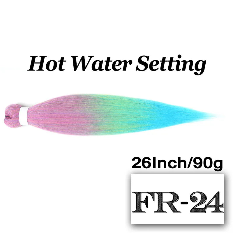 Braiding Hair Pre-stretched 26 Inch 90G Synthet Jumbo Braiding Hair Extensions for African Crochet Braids Red Peach Pink Pigtail