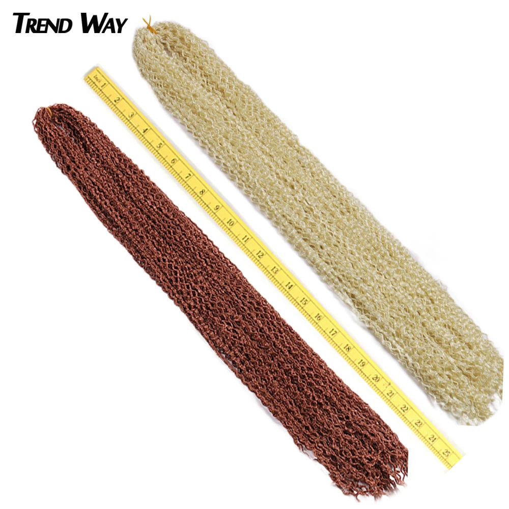 Trend Way 25inch 50g/Package Synthetic Extensions Braiding Hair Blonde For Women 25inch Curly Box Braids Zizi Crochet Hair Black