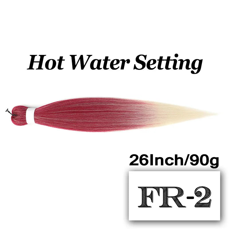 Braiding Hair Pre-stretched 26 Inch Hair Extensions for Afro Crochet Braids Synthetic Hair DIY Purple Pink Peach Red Jumbo Braid