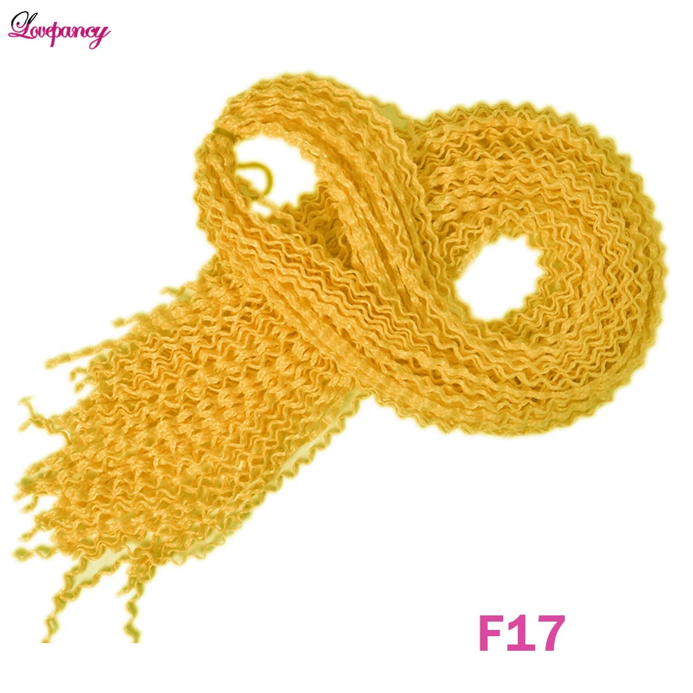 Synthetic Zizi Braids Crochet Box Braiding Hair Extensions White Black 28 Inch Long Curly Crochet Braiding Hair For Women 50g