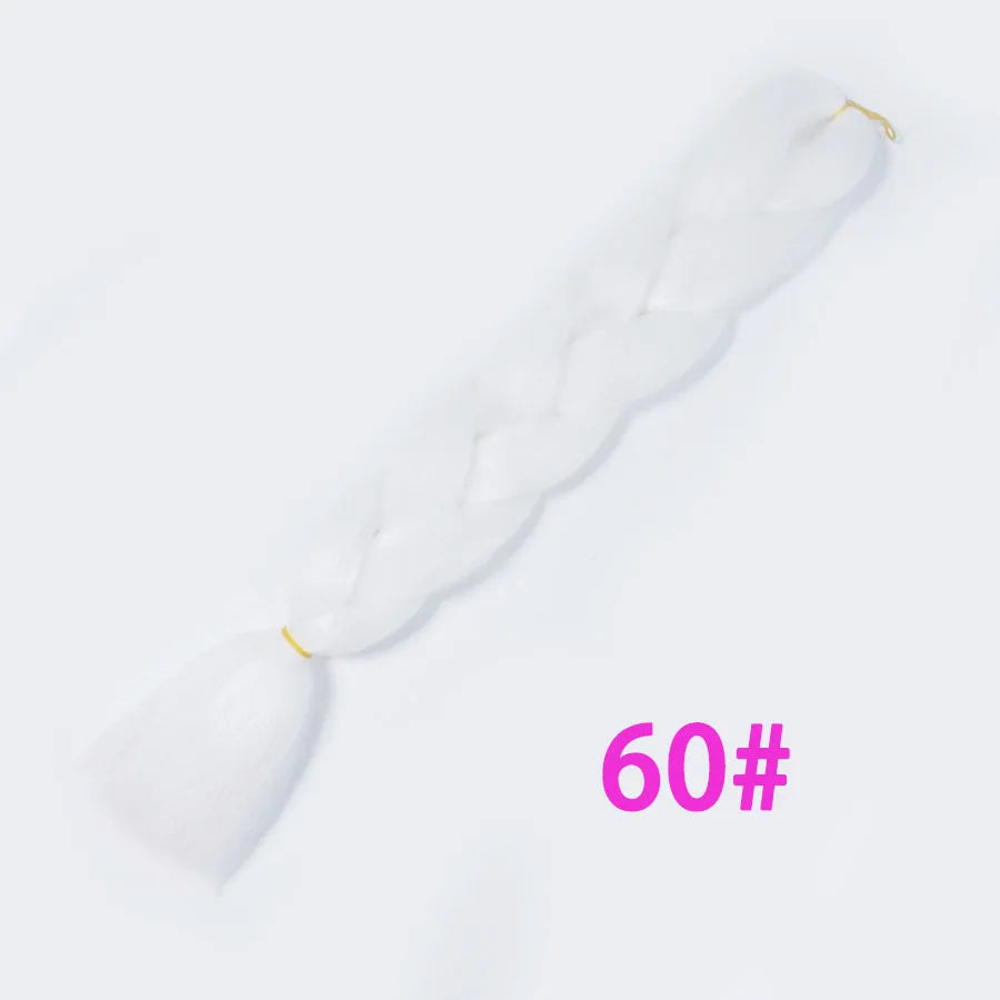 VERVES Ombre Jumbo Braids — 24" 100 g Two-Tone Synthetic Braiding Hair (Pink/Black/Blue)