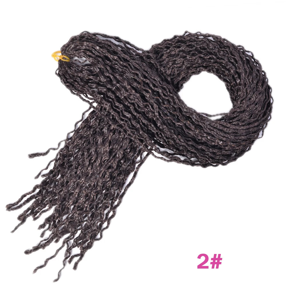 Trend Way 25inch 50g/Package Synthetic Extensions Braiding Hair Blonde For Women 25inch Curly Box Braids Zizi Crochet Hair Black