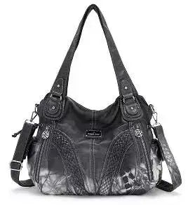 Angel kiss Women Handbags Satchel Top-handle Handbag 2023 PU Shoulder Bag Soft Dumpling Pack Multi-pockets Shoulder Purse Bags