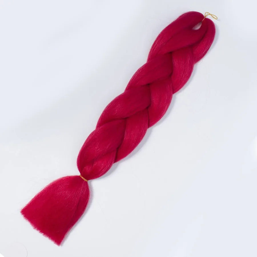 VERVES Ombre Jumbo Braids — 24" 100 g Two-Tone Synthetic Braiding Hair (Pink/Black/Blue)