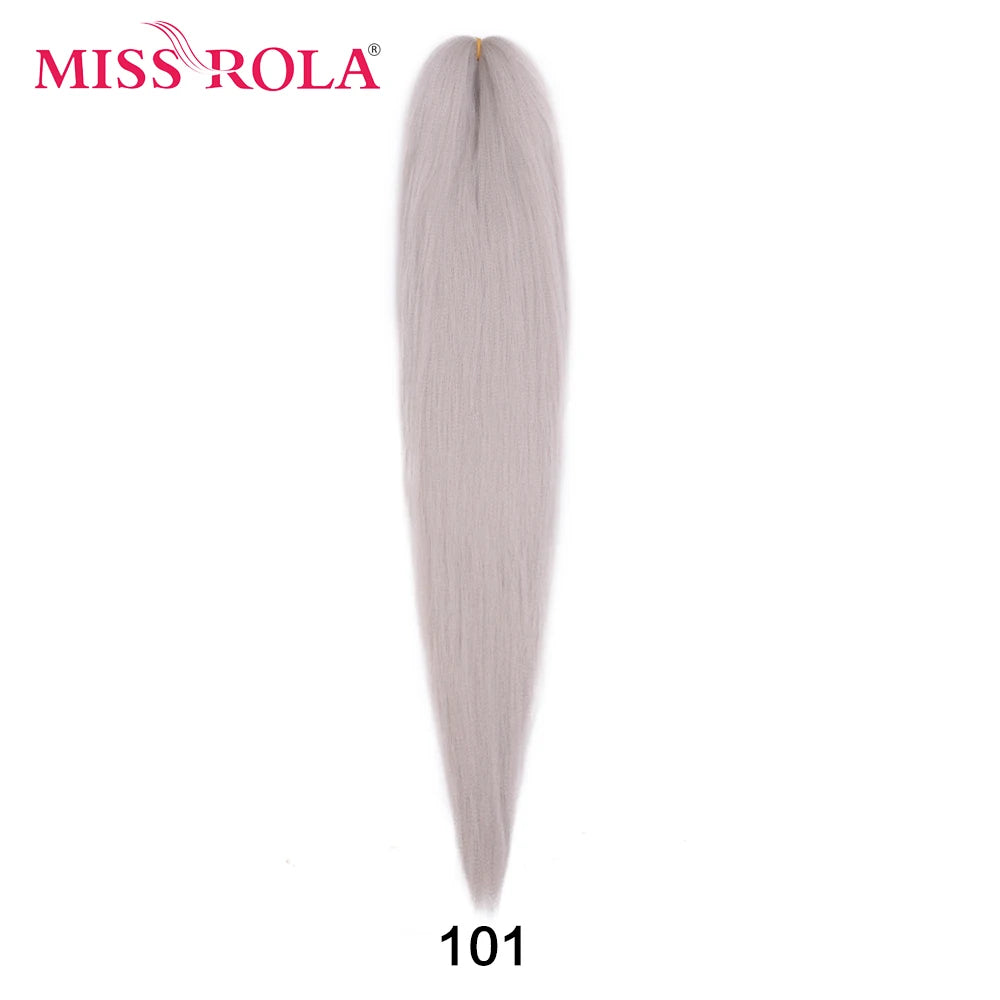 Miss Rola Synthetic 22 Inch 60G Kanekalon Hair Tinsel Wire Jumbo Braid Yaki Straight Hair Extension Twist Braid Bulk Wholesale