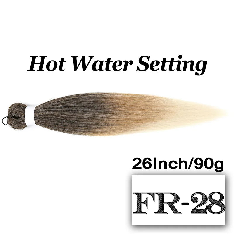 Braiding Hair Pre-stretched 26 Inch 90G Synthet Jumbo Braiding Hair Extensions for African Crochet Braids Red Peach Pink Pigtail