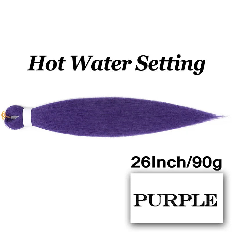 Braiding Hair Pre-stretched 26 Inch Hair Extensions for Afro Crochet Braids Synthetic Hair DIY Purple Pink Peach Red Jumbo Braid