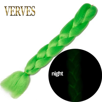 VERVES Ombre Jumbo Braids — 24" 100 g Two-Tone Synthetic Braiding Hair (Pink/Black/Blue)