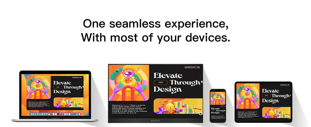 15.6" Portable Monitor — 1080p IPS | 72% NTSC / 100% sRGB | Dual USB-C + mini HDMI | Speakers