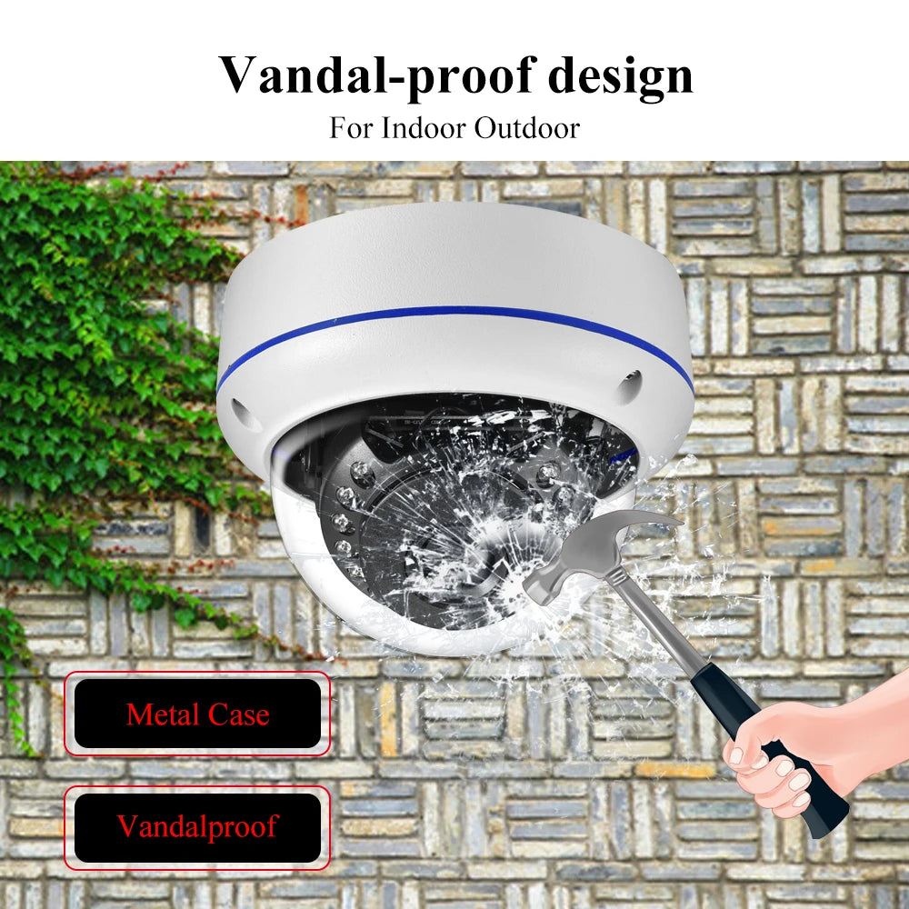 Vandalproof Ultra HD PTZ 4K 8MP 5MP 4MP POE IP Camera 5X Optical Zoom Metal Outdoor Waterproof  Surveillance Camera XMEYE