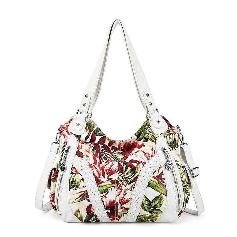 Angel kiss Women Handbags Satchel Top-handle Handbag 2023 PU Shoulder Bag Soft Dumpling Pack Multi-pockets Shoulder Purse Bags