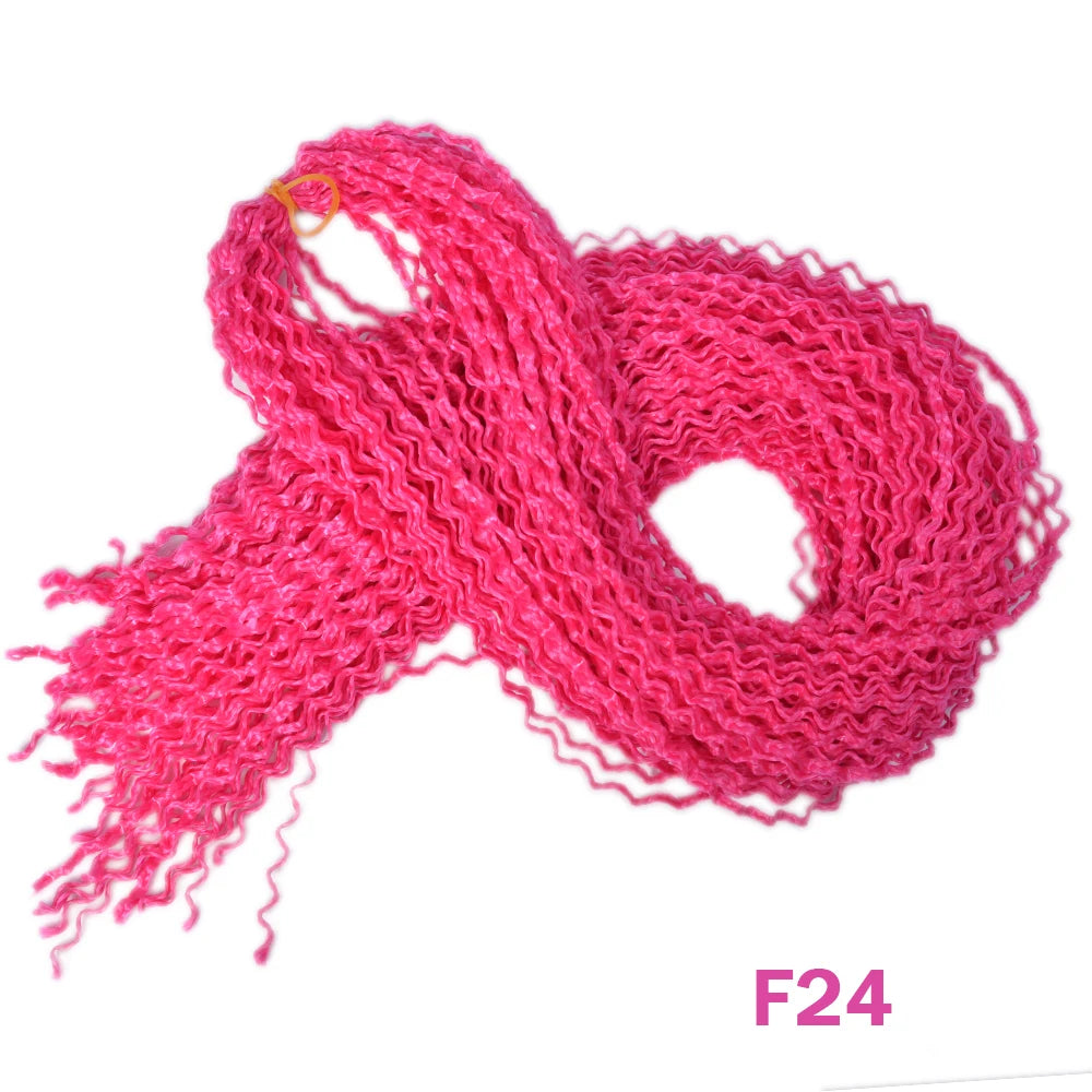 Trend Way 25inch 50g/Package Synthetic Extensions Braiding Hair Blonde For Women 25inch Curly Box Braids Zizi Crochet Hair Black