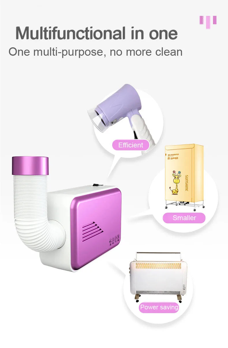 110V/220V Electric Clothes Dryer Laundry Multifunction Quickly Drying Clothes Shoes Warm air Clothes Dryer Heater Drying Machine