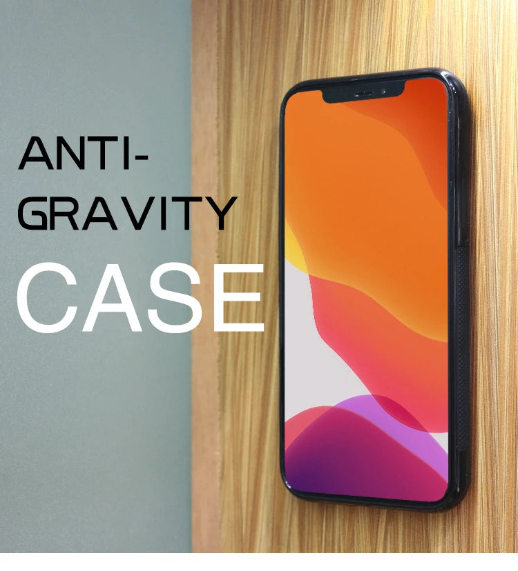 Anti Gravity TPU Frame Case for iPhone, Magical Nano Suction Mobile Phone Cover, iPhone 15 pro max 14 13 12 11