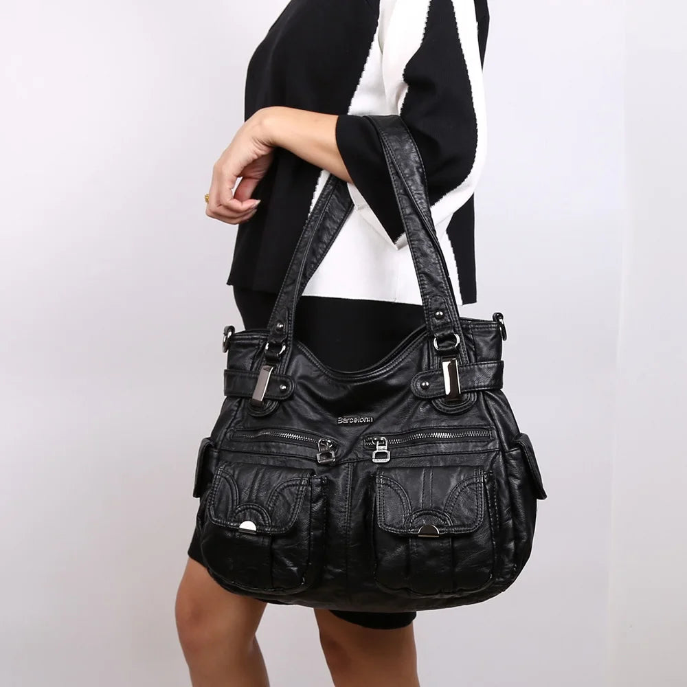 Women Handbags Top-handle Shoulder Bag Large Multifunctional Bag Washable PU 13”x17” Casual Bags Shopper Bags Large