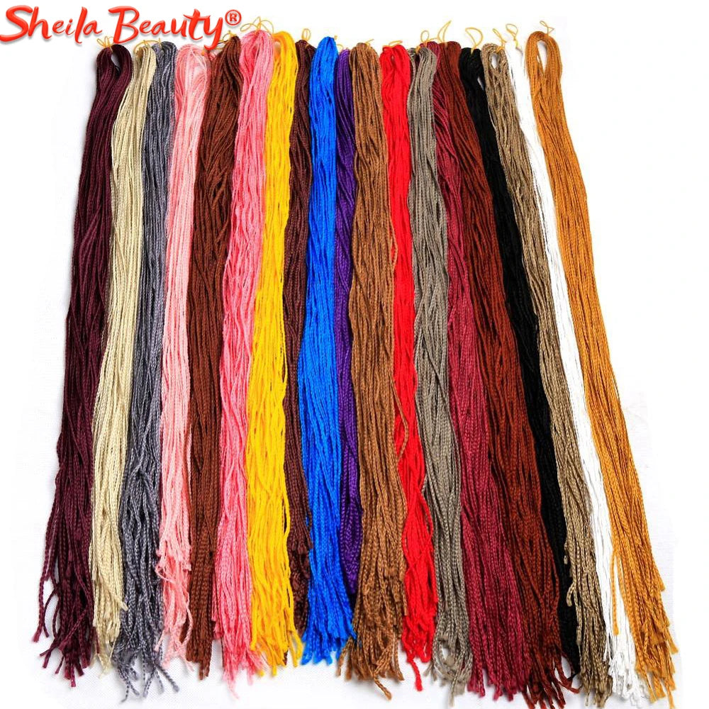 Zizi Braids Synthetic Crochet Hair Colored Box Braids Deep Wave Hair Long Senegalse Twist Braiding Hair Extensions for Russia