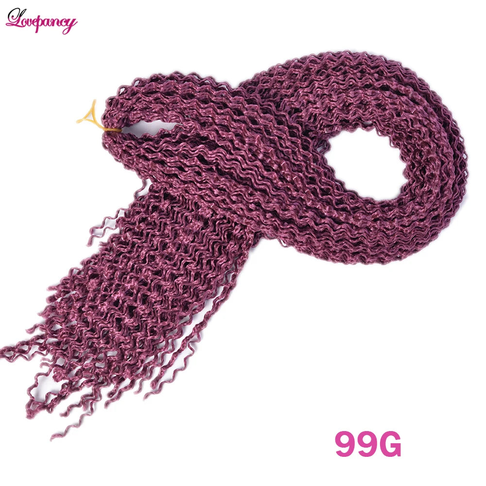 Synthetic Zizi Braids Crochet Box Braiding Hair Extensions White Black 28 Inch Long Curly Crochet Braiding Hair For Women 50g