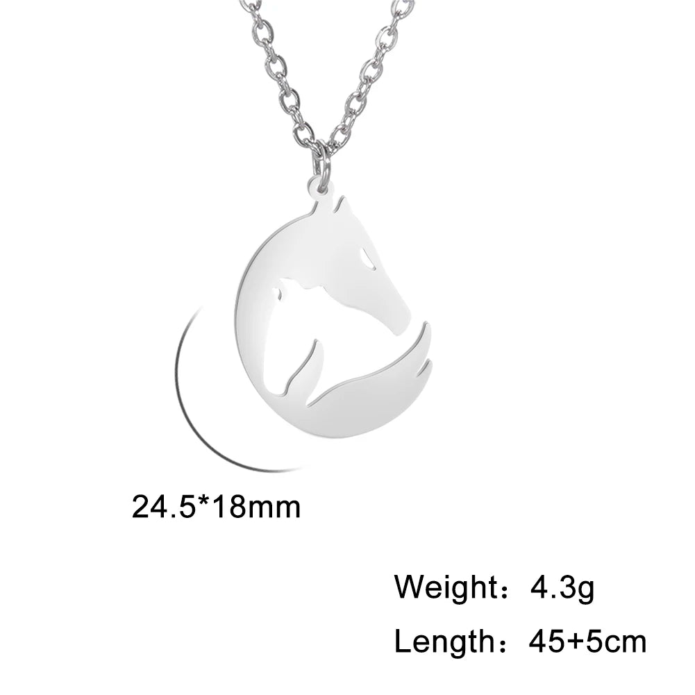 Cute Dog Paw Pendant Necklace | Stainless Steel Animal Footprint Chain for Women & Girls