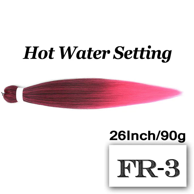 Braiding Hair Pre-stretched 26 Inch Hair Extensions for Afro Crochet Braids Synthetic Hair DIY Purple Pink Peach Red Jumbo Braid