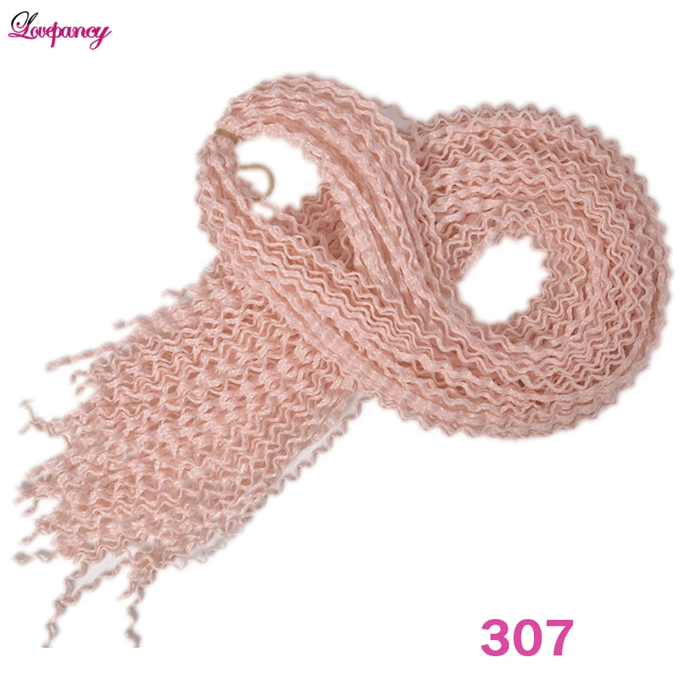 Synthetic Zizi Braids Crochet Box Braiding Hair Extensions White Black 28 Inch Long Curly Crochet Braiding Hair For Women 50g