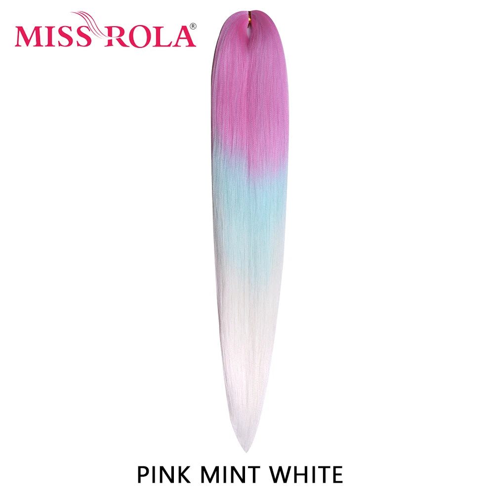 Miss Rola Synthetic 22 Inch 60G Kanekalon Hair Tinsel Wire Jumbo Braid Yaki Straight Hair Extension Twist Braid Bulk Wholesale