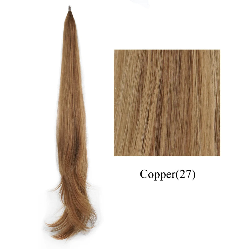 Soowee 32" Clip-In Straight Hair Extension — Heat-Resistant Matte Fiber (100 g, 1-Piece)