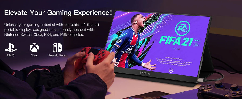 15.6" Portable Monitor — 1080p IPS | 72% NTSC / 100% sRGB | Dual USB-C + mini HDMI | Speakers