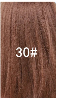 Lydia Tail Warping Synthetic Kinky Straight Hairpiece Stylish High-Volume Curly Clips-in Natural Looking Drawstring Ponytail