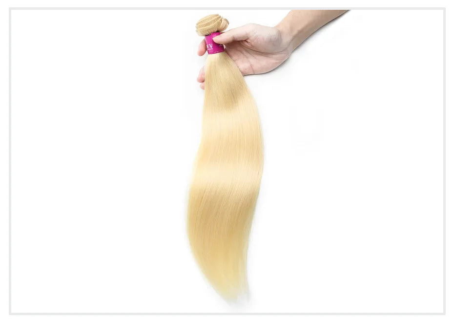 1 3 4 613 Blonde Straight Hair Bundles Brazilian Remy Human Hair Extension Honey Blonde Bundle Deals 28 30 32 34 36 38 40 Inches