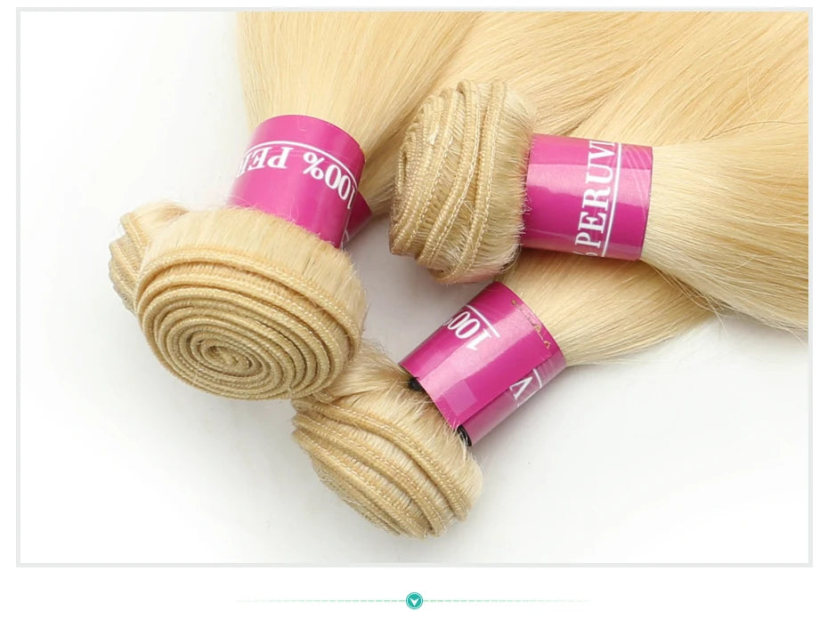 1 3 4 613 Blonde Straight Hair Bundles Brazilian Remy Human Hair Extension Honey Blonde Bundle Deals 28 30 32 34 36 38 40 Inches