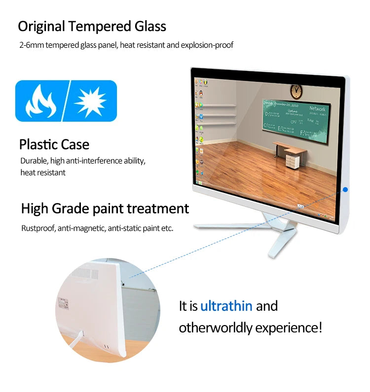 AOTESIER 24″ All-in-One Desktop PC — Intel i3 / i5 / i7 / i9, 8GB DDR3, 250GB SSD, FHD 1080P LED Display, Windows 10, OEM Business & Gaming Computer