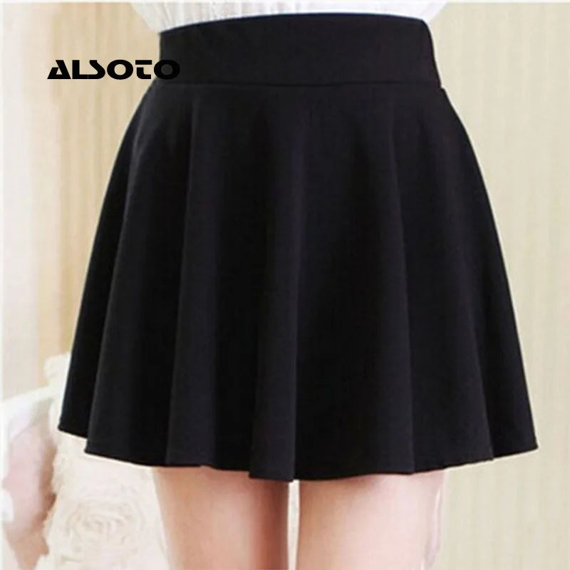 ALSOTO 2024 Winter and Summer Style Brand Women Skirt Elastic Faldas Ladies Midi Skirt Sexy Girl Mini Short Skirts Saia Feminina
