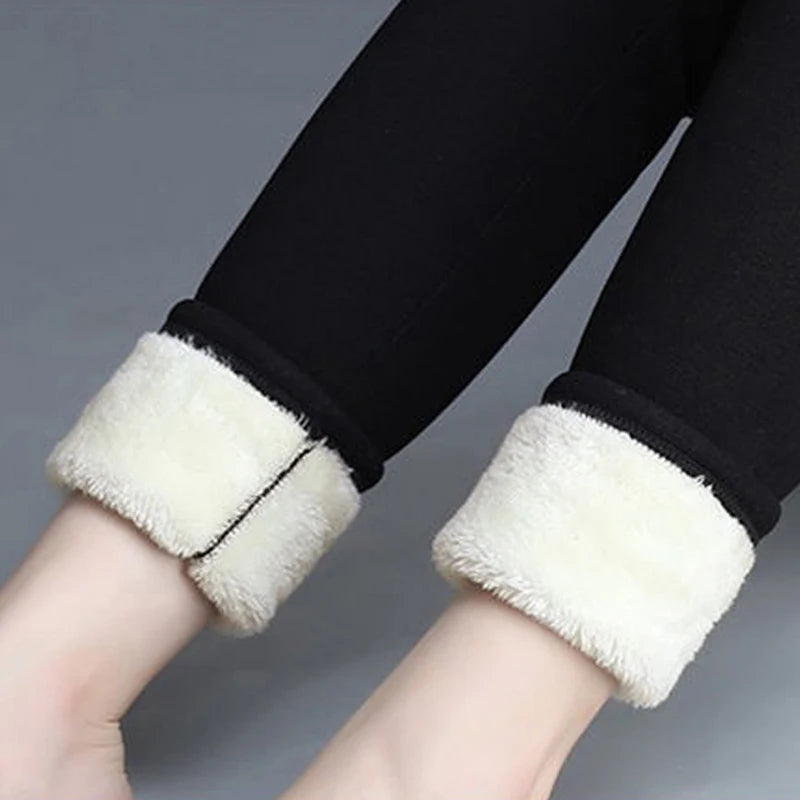High-Waist Fleece-Lined Thermal Leggings – Warm & Butt-Lift Fit