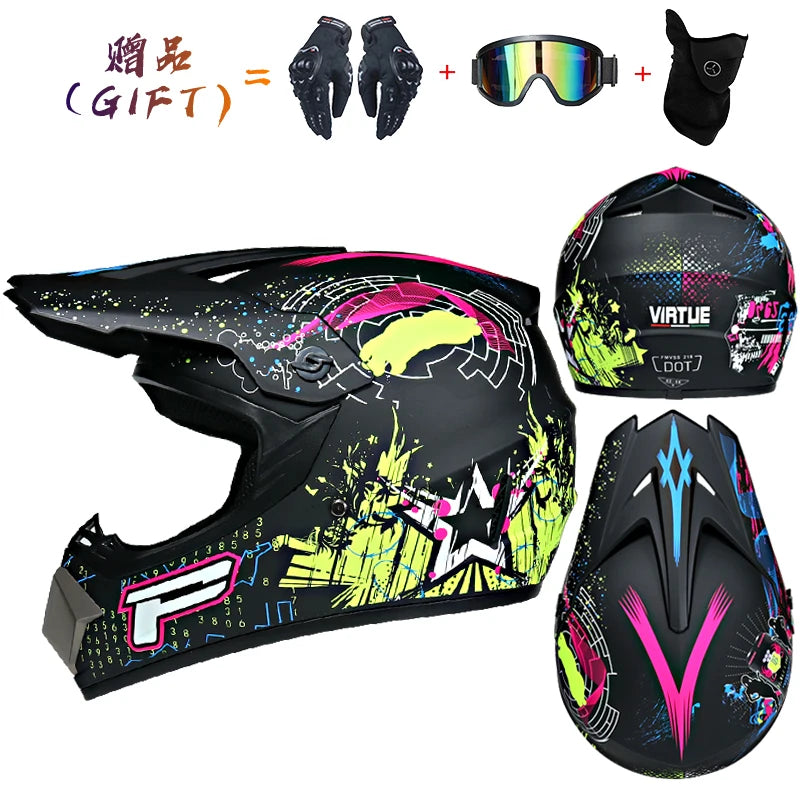ORZ DOT-Certified Safety Motocross Helmet | Lightweight ABS Off-Road Helmet for Kids & Adults