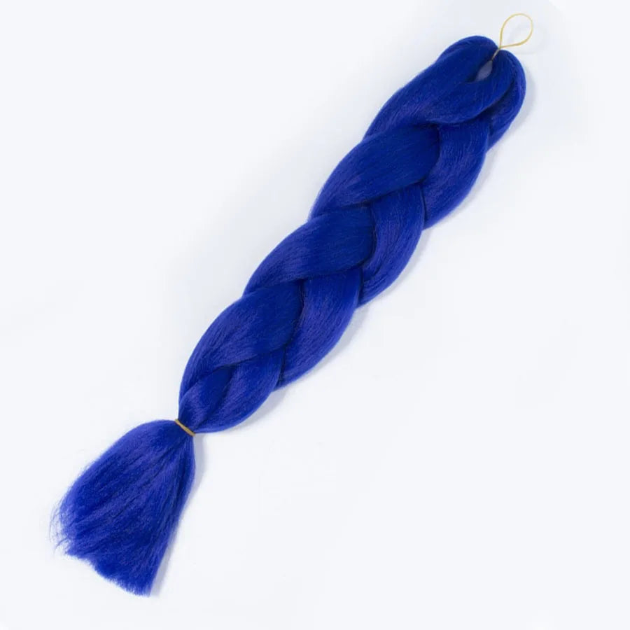 VERVES Ombre Jumbo Braids — 24" 100 g Two-Tone Synthetic Braiding Hair (Pink/Black/Blue)