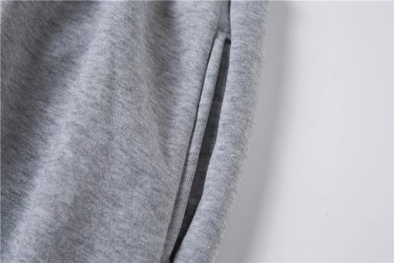 New Men Women Tracksuit Hoodies Casual Solid Color Thick Pullover and Long Pant 2-piece Set Men Autumn Fleece Jogger Sports Suit